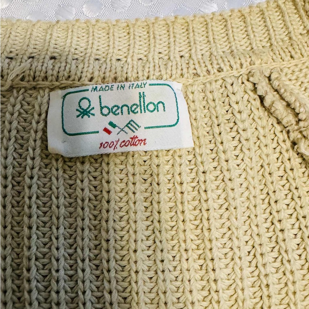 United Colors Of Benetton Women's Cream Knit Sweater